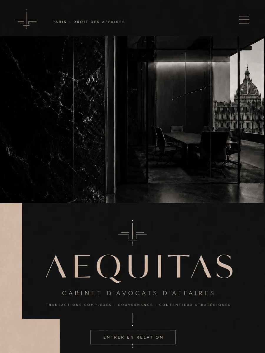 Refonte de site internet et UX pour Cabinet Aequitas