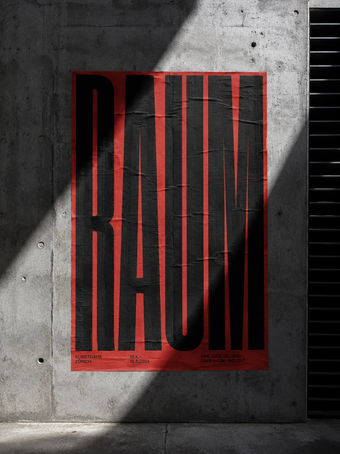 Identité visuelle et affichage pour le projet RAUM