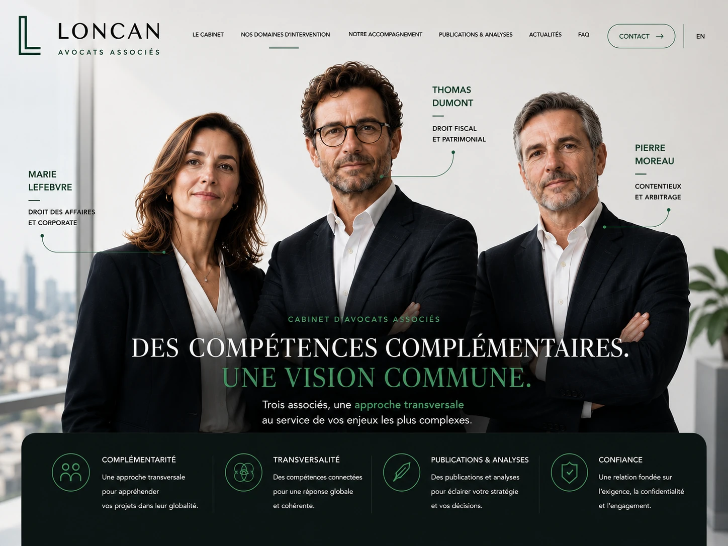 Site internet pour un cabinet d’avocats associés
