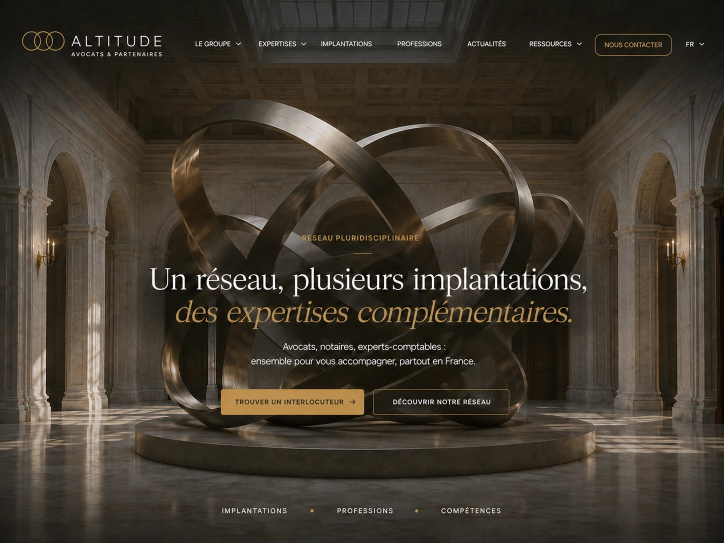 Site internet pour un cabinet d’avocats multi-bureaux, un réseau ou une SPE